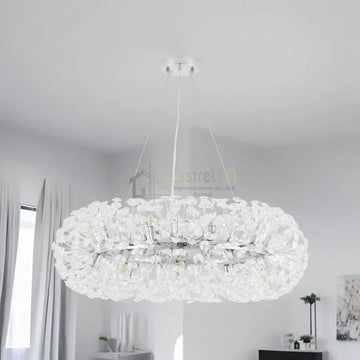 Lustra Suspendata Crystal Dandelion Silver Xxl Chandeliers