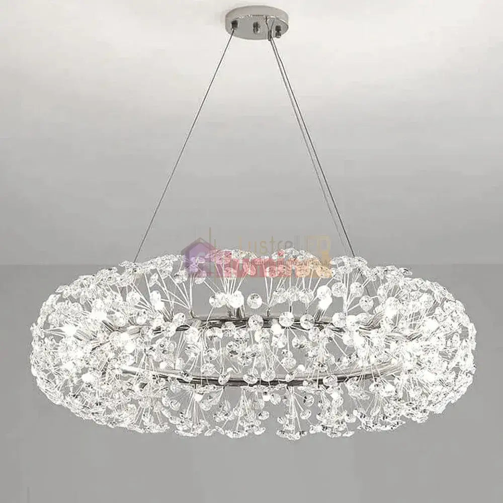 Lustra Suspendata Crystal Dandelion Silver XXL Lighting Fixtures