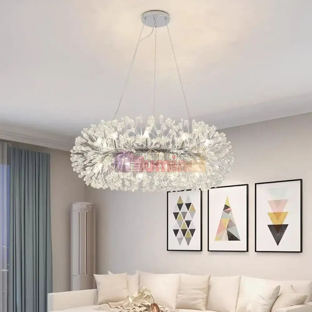 Lustra Suspendata Crystal Dandelion Silver XXL Lighting Fixtures