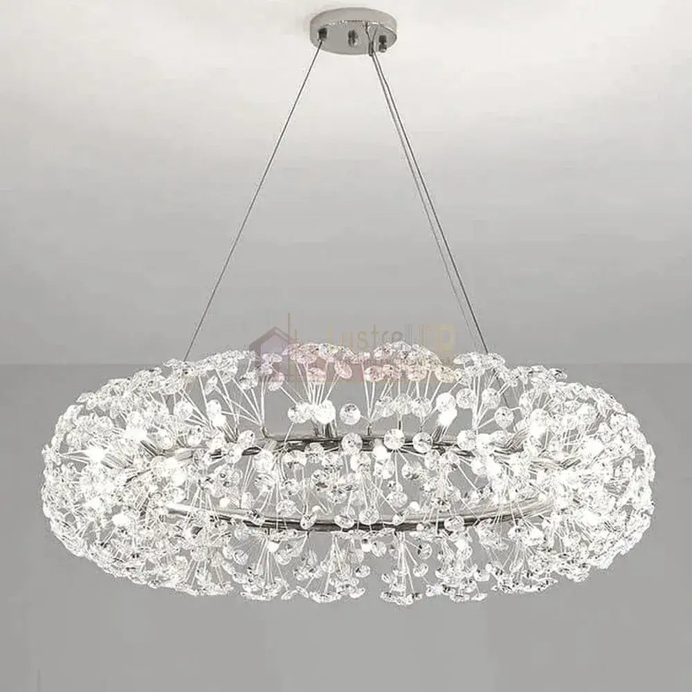 Lustra Suspendata Crystal Dandelion Silver XXL Lighting Fixtures