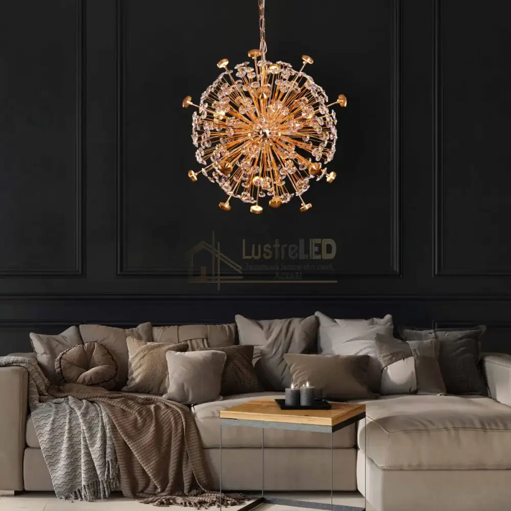 Lustra Suspendata Crystal Priceless Gold Chandeliers