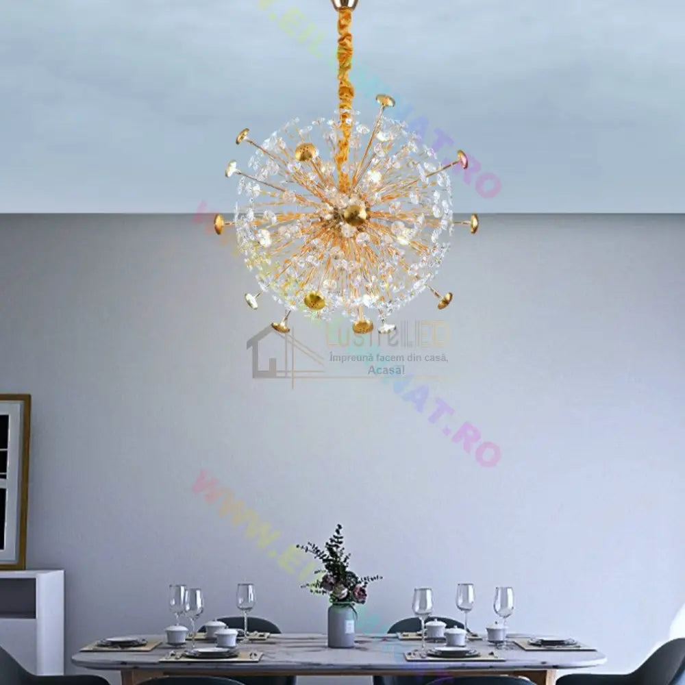 Lustra Suspendata Crystal Priceless Gold Chandeliers