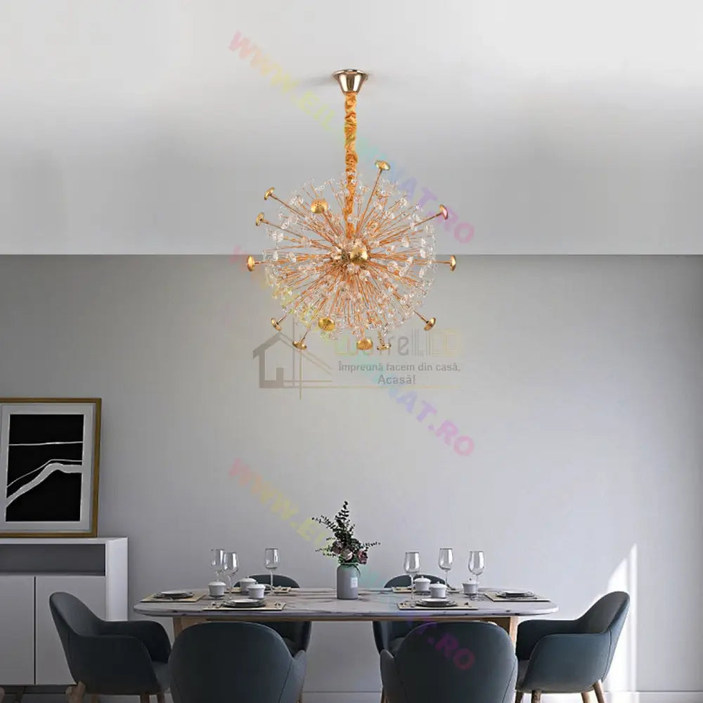 Lustra Suspendata Crystal Priceless Gold Chandeliers