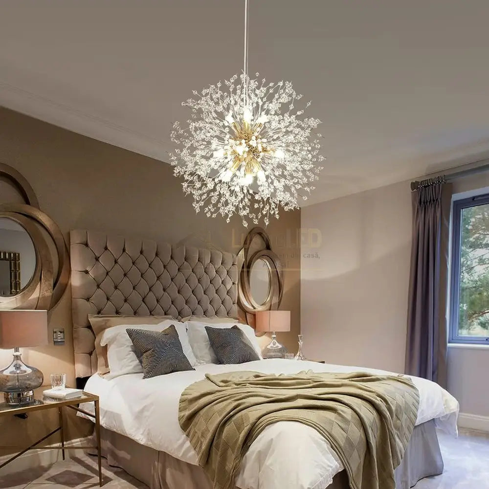 Lustra Suspendata Crystal Sigma Gold Chandeliers