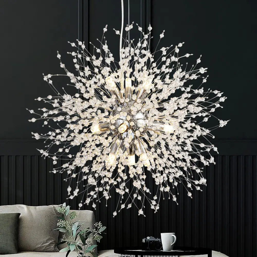 Lustra Suspendata Crystal SIGMA Silver Lighting Fixtures