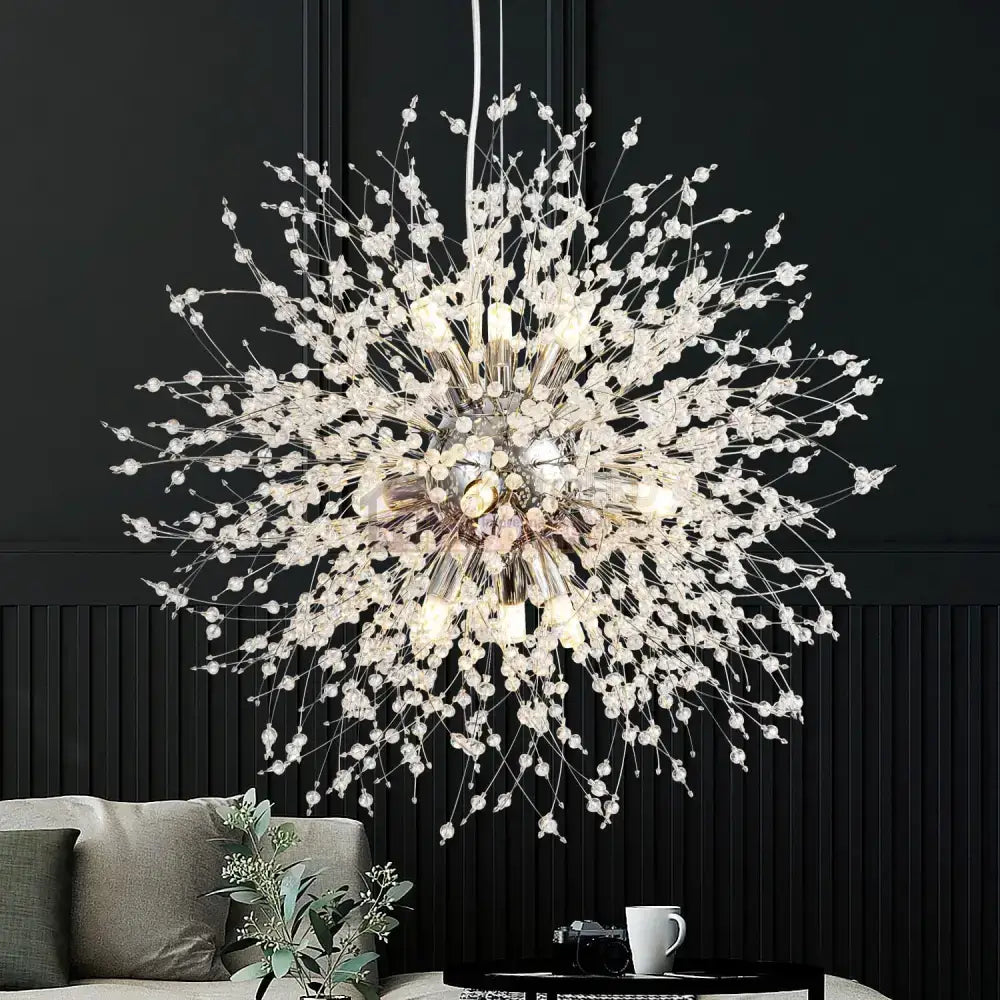 Lustra Suspendata Crystal SIGMA Silver Lighting Fixtures