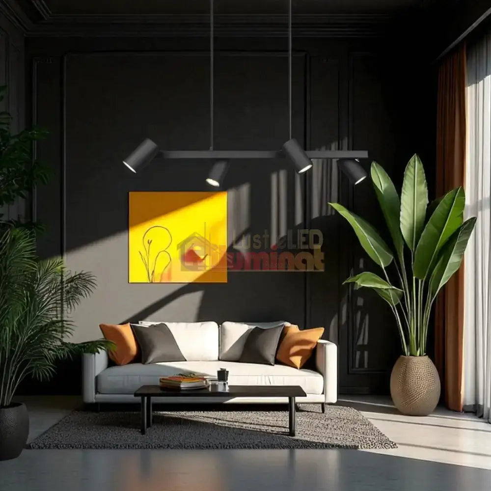 Lustra cu 4 Spoturi MARLEY Black lustreled.ro