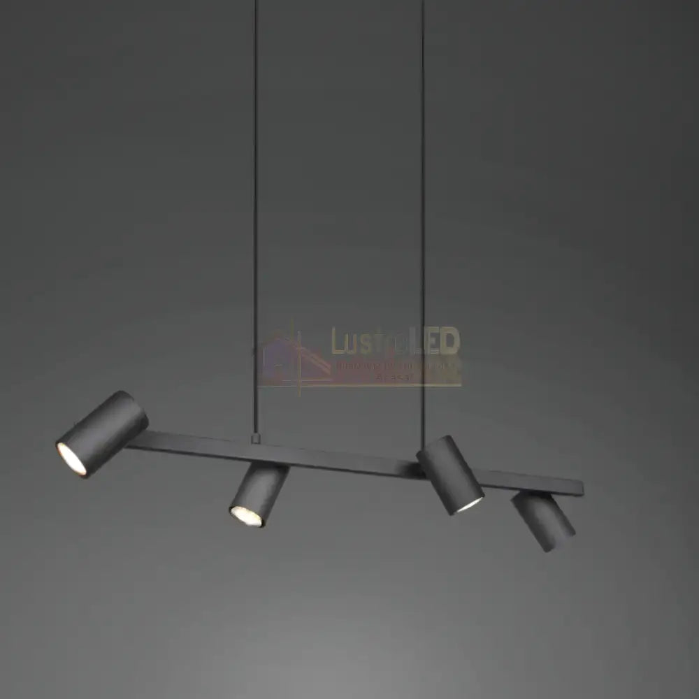 Lustra cu 4 Spoturi MARLEY Black NEAGRA / 80CM / MINIMALIST DESIGN led ceiling light
