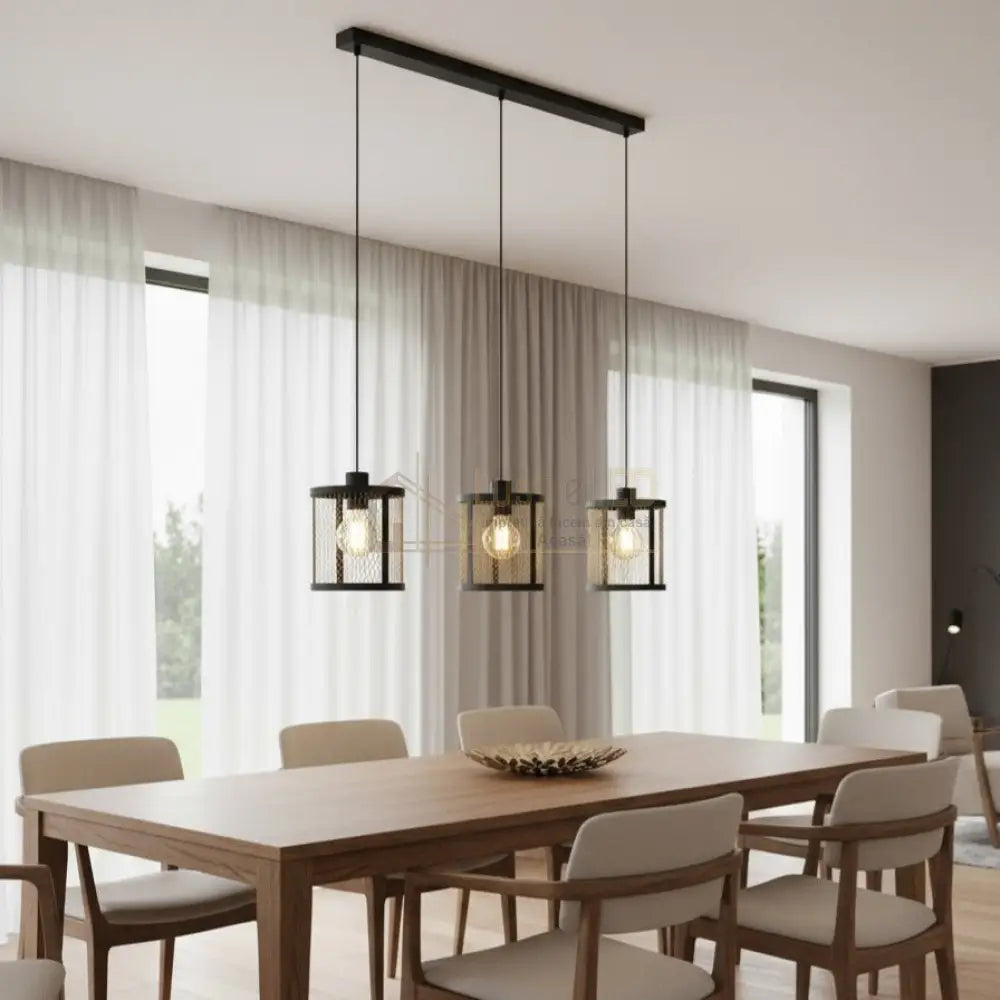 Lustra Suspendata DELLOW Black Eglo Chandeliers