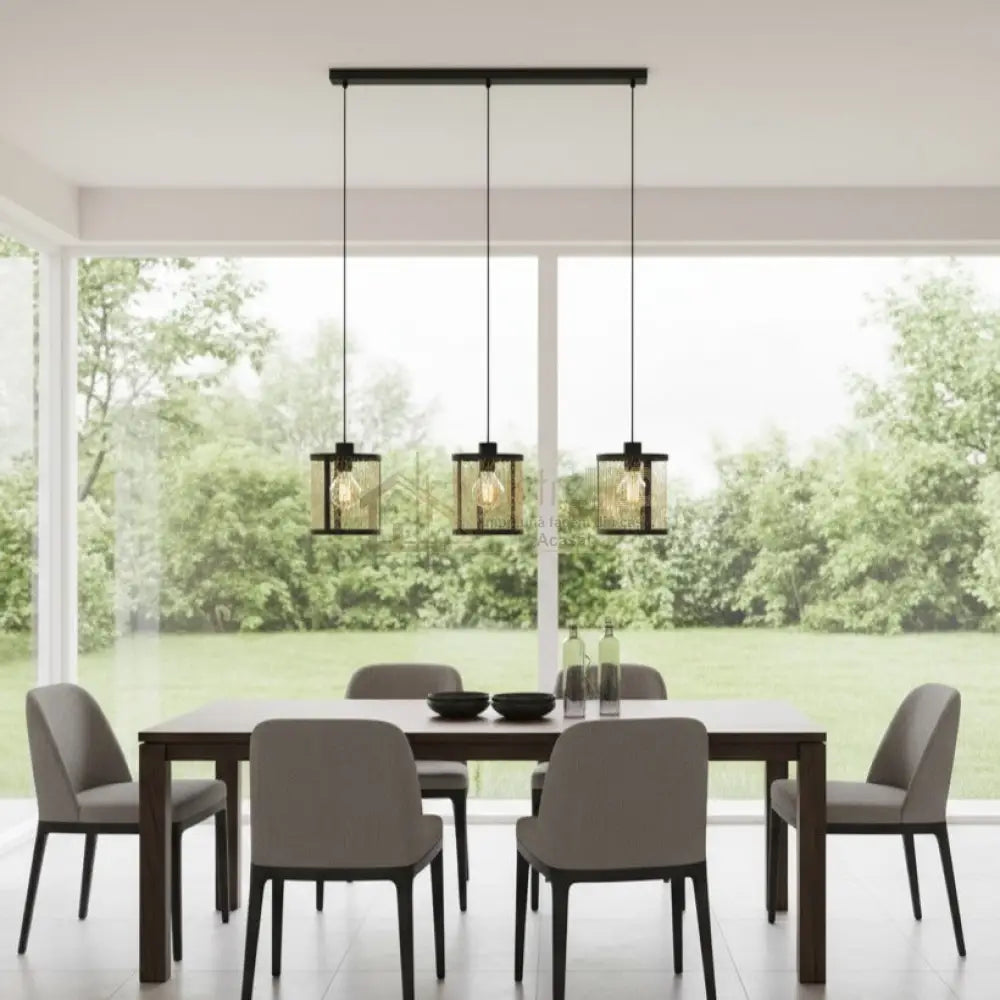 Lustra Suspendata DELLOW Black Eglo Chandeliers