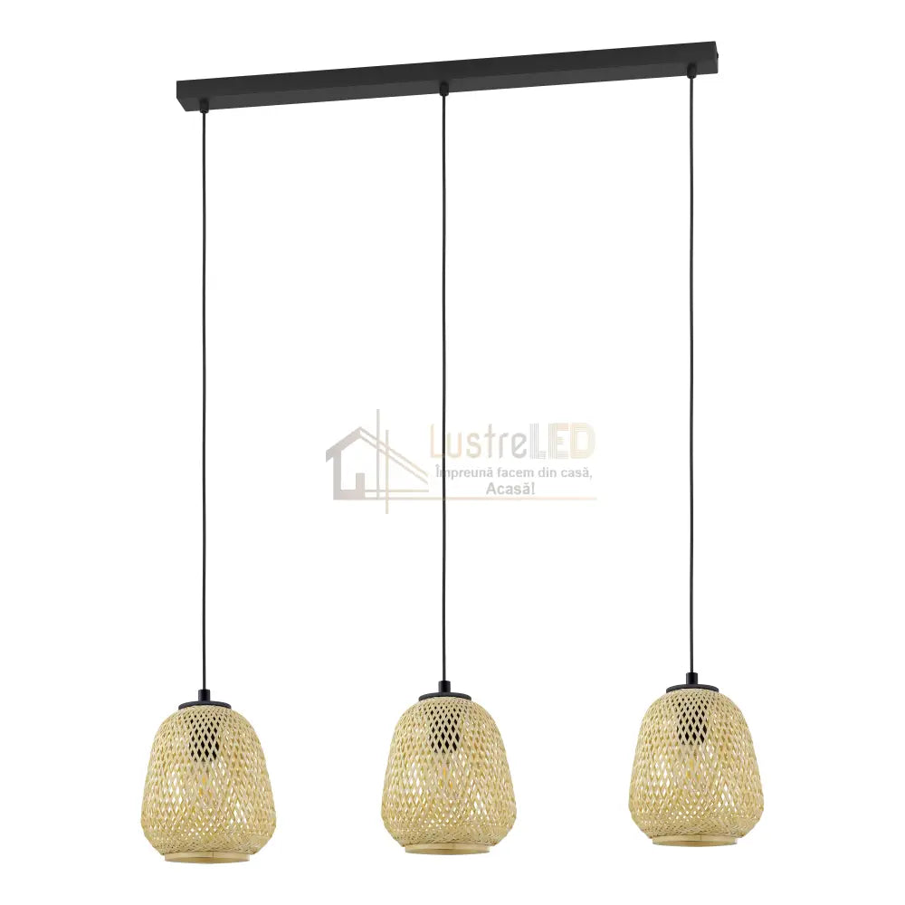 Lustra Suspendata DEMBLEBY Wood 110CM LEMN / SUSPENDATE / 110CM Chandeliers