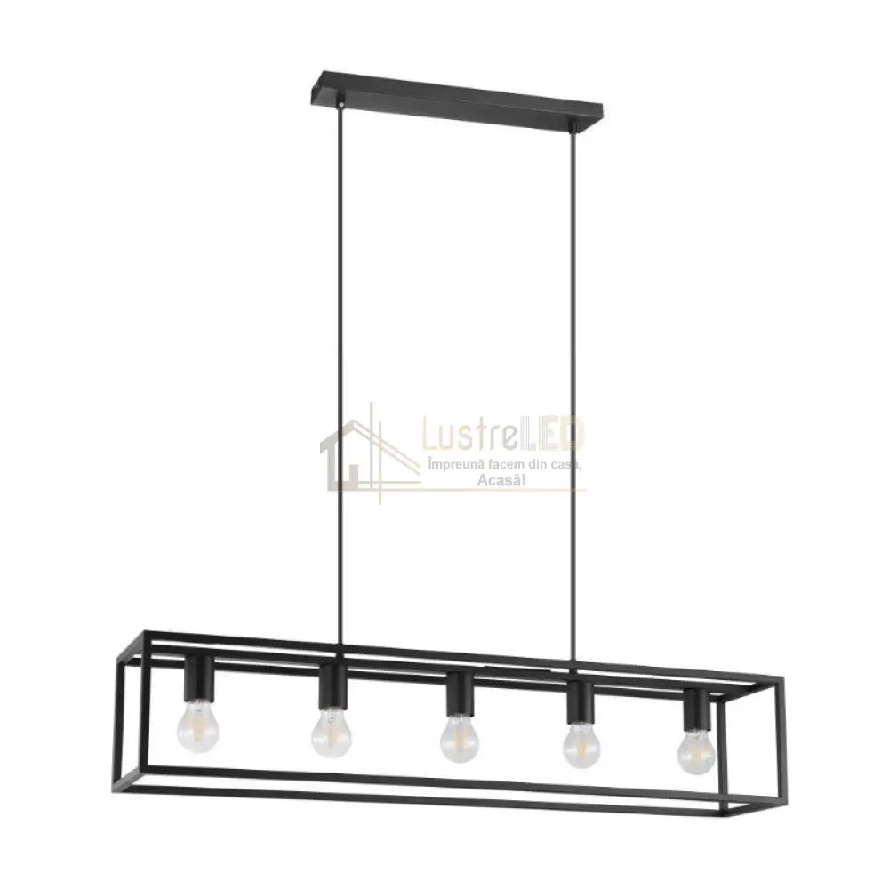 Lustra Suspendata ELDRICK Black Eglo Chandeliers