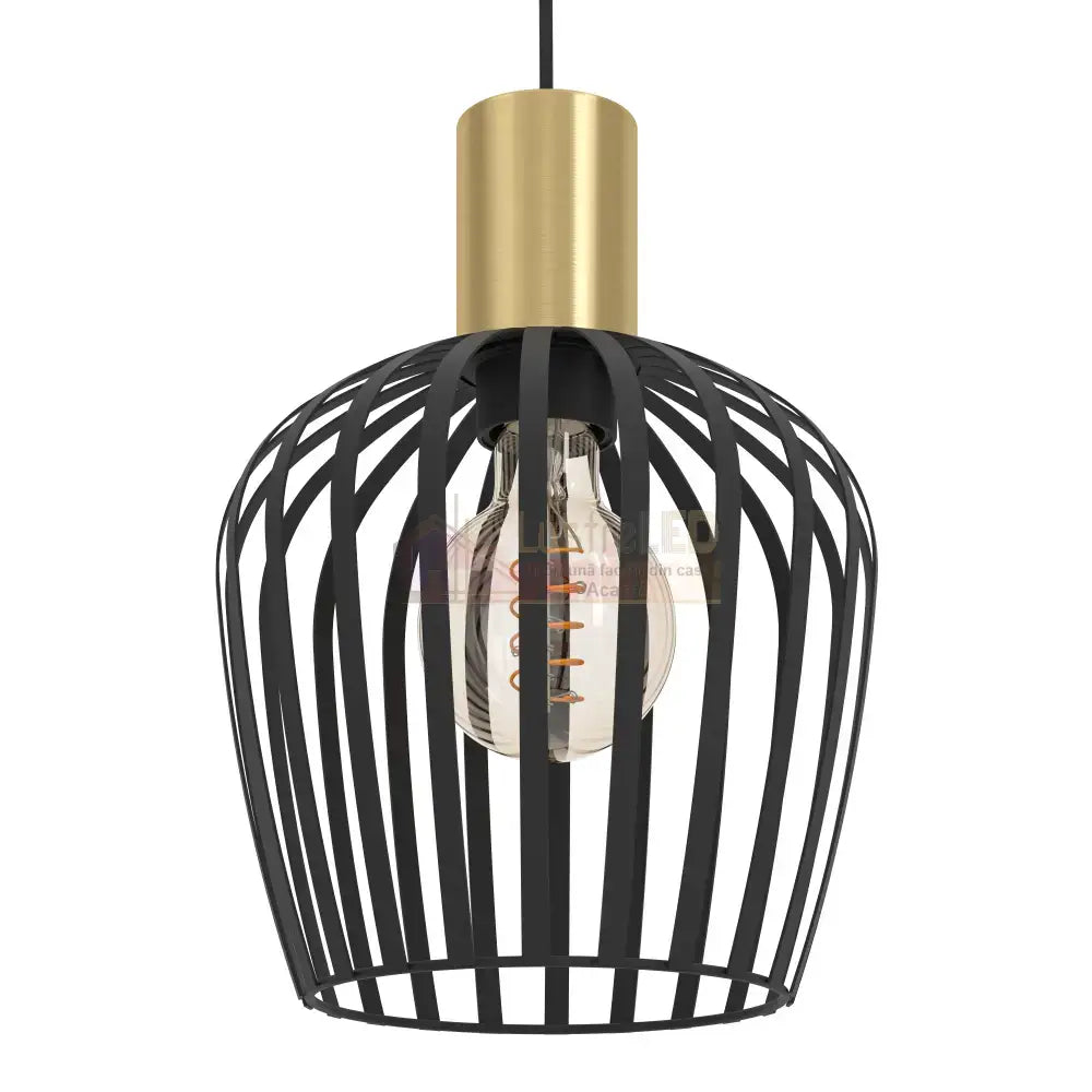Lustra Suspendata EMPOLI Black & Gold 110CM NEGRU + AURIU / VINTAGE SI RETRO DESIGN / 110CM Chandeliers