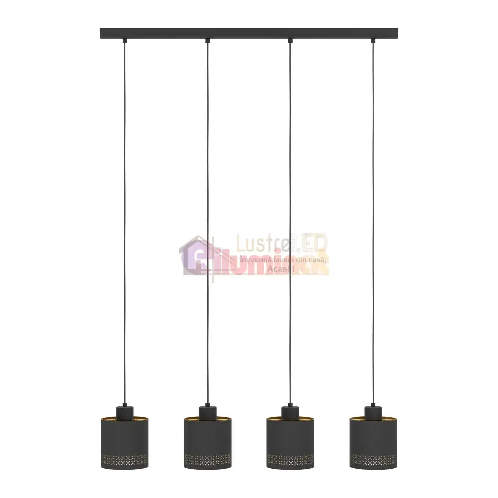 Lustra Suspendata ESTEPERRA Black & Gold 110CM NEAGRA / VINTAGE SI RETRO DESIGN / 110CM Chandeliers