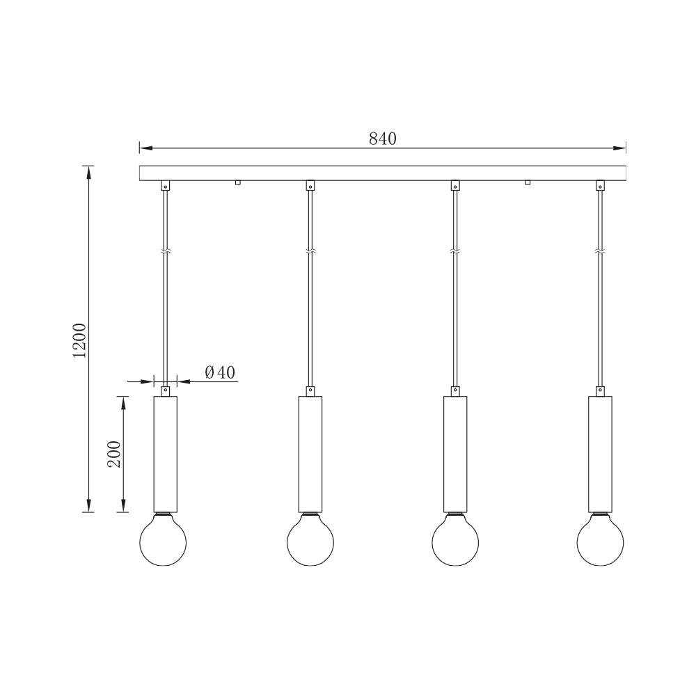 Lustra Suspendata Exquisite Golden Suport Liniar 4Xe27 Lighting Fixtures