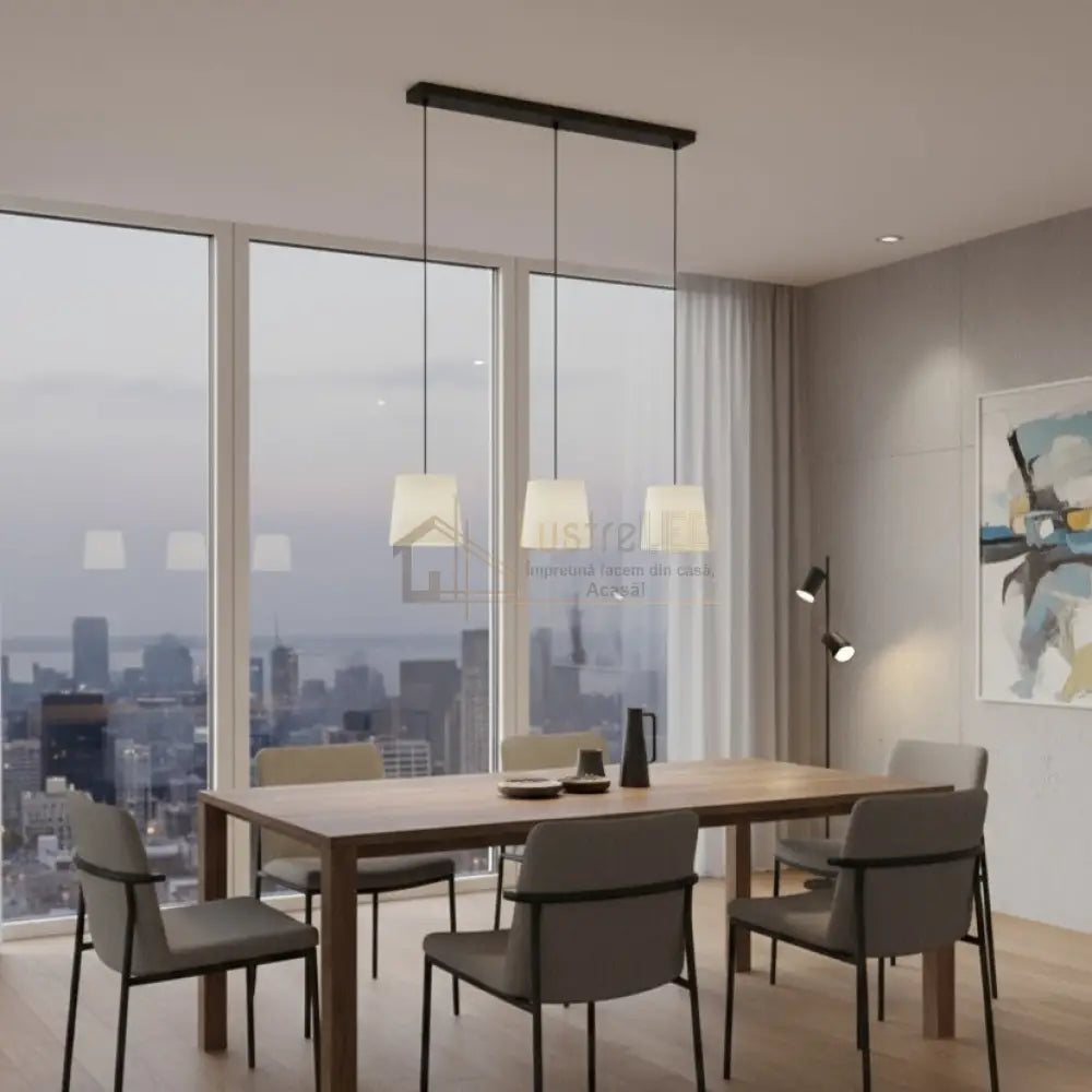 Lustra Suspendata FEBRES Black & White Eglo Chandeliers