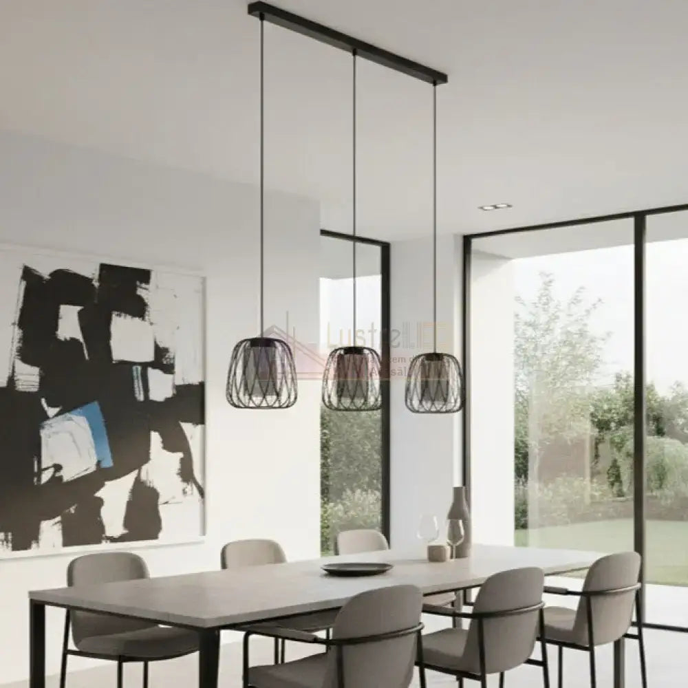 Lustra Suspendata FLORESTA Black 110CM NEAGRA / ABAJUR / 110CM Chandeliers