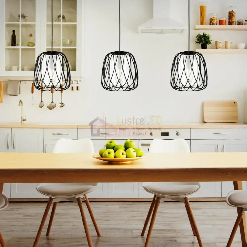 Lustra Suspendata FLORESTA Black 110CM NEAGRA / ABAJUR / 110CM Chandeliers