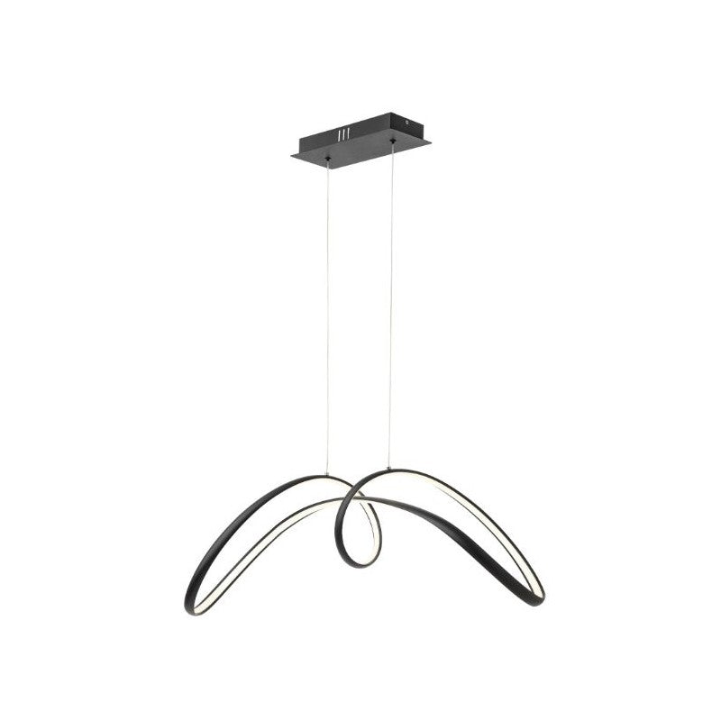 Lustra LED 108W Suspendata Eliptic Black SMART