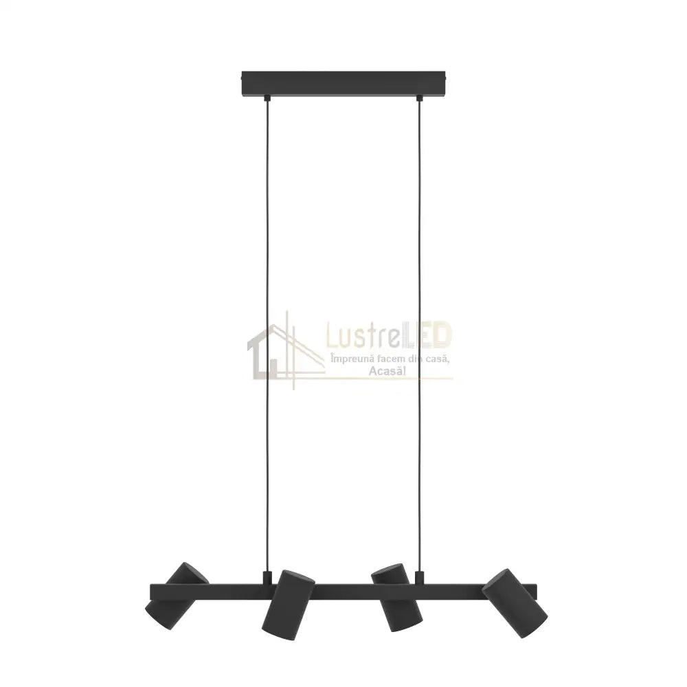Lustra Suspendata GATUELA 1 Black 110CM NEAGRA / VINTAGE SI RETRO DESIGN / 110CM Chandeliers