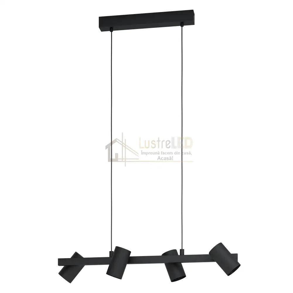 Lustra Suspendata GATUELA 1 Black 110CM NEAGRA / VINTAGE SI RETRO DESIGN / 110CM Chandeliers