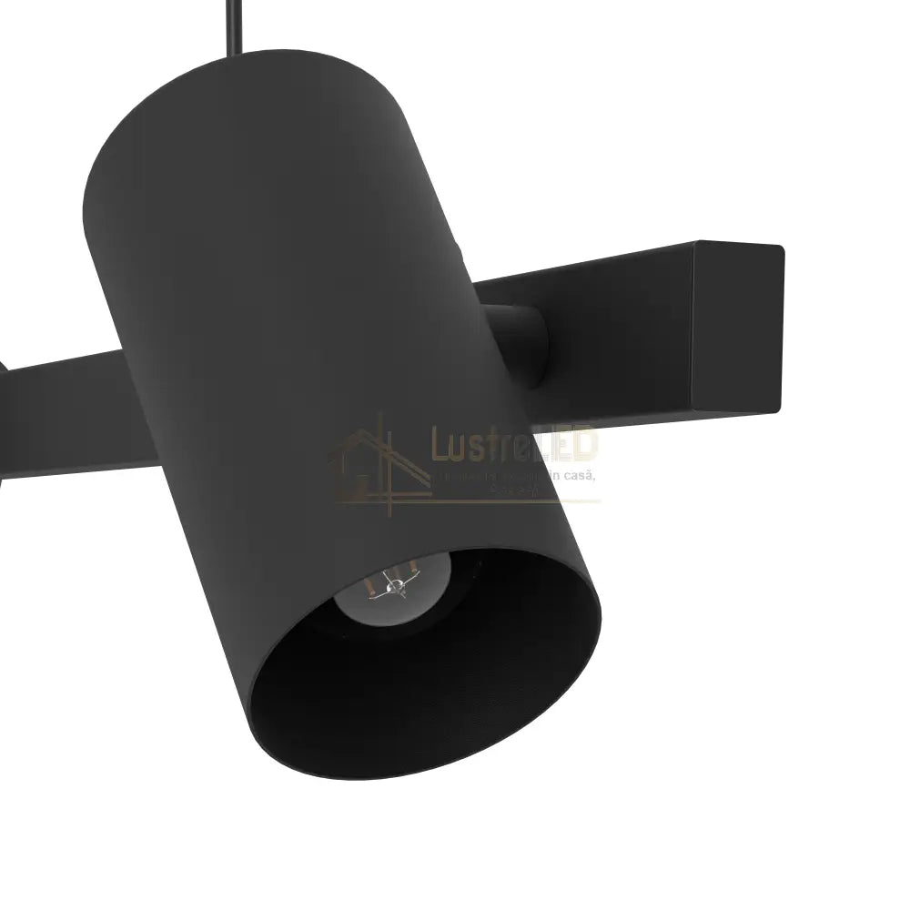Lustra Suspendata GATUELA 1 Black 110CM NEAGRA / VINTAGE SI RETRO DESIGN / 110CM Chandeliers