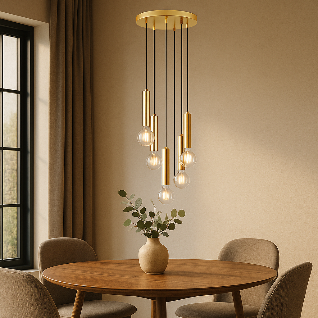 Lustra Suspendata 5 GOLDEN DROP