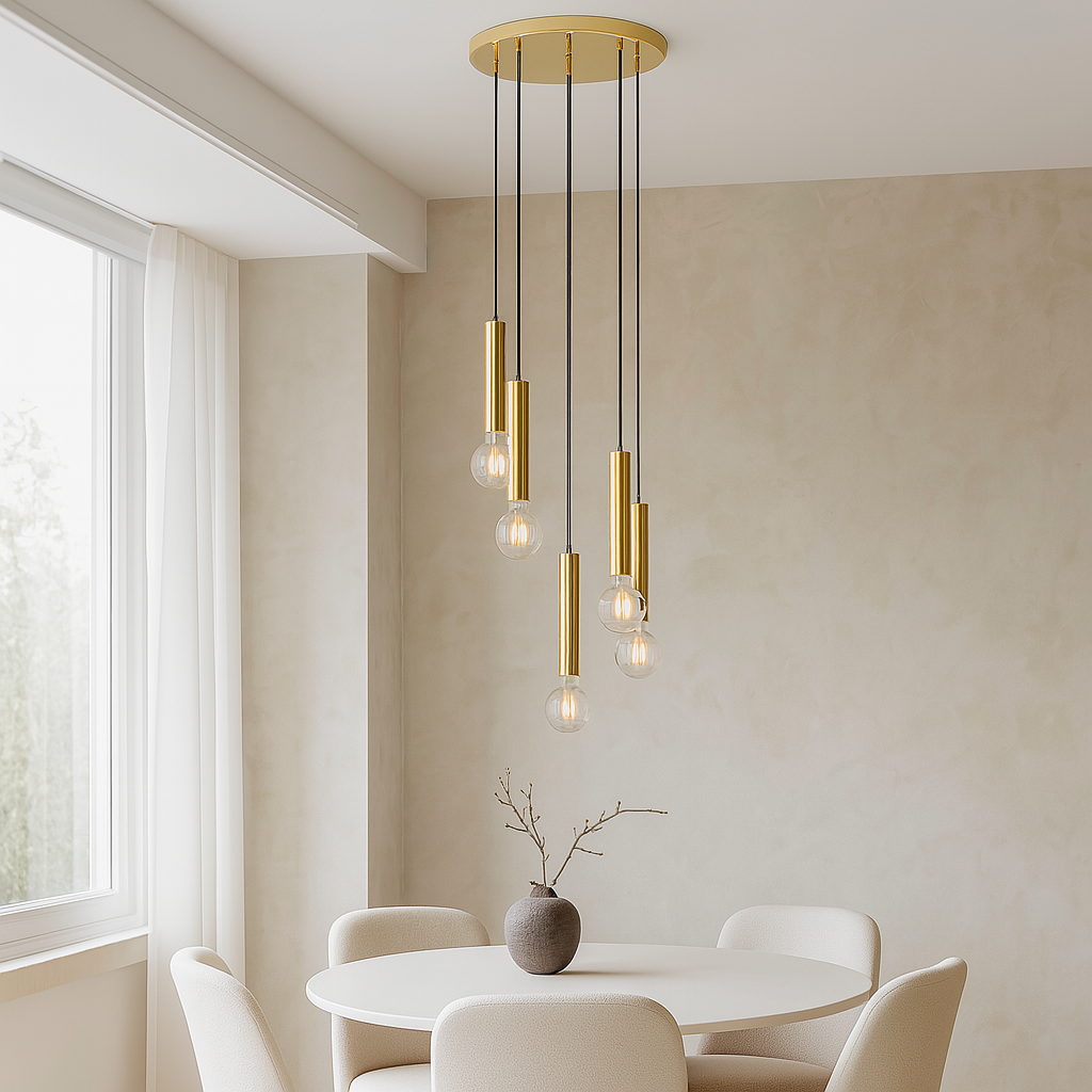 Lustra Suspendata 5 GOLDEN DROP