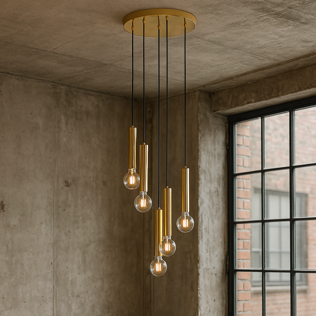 Lustra Suspendata 5 GOLDEN DROP