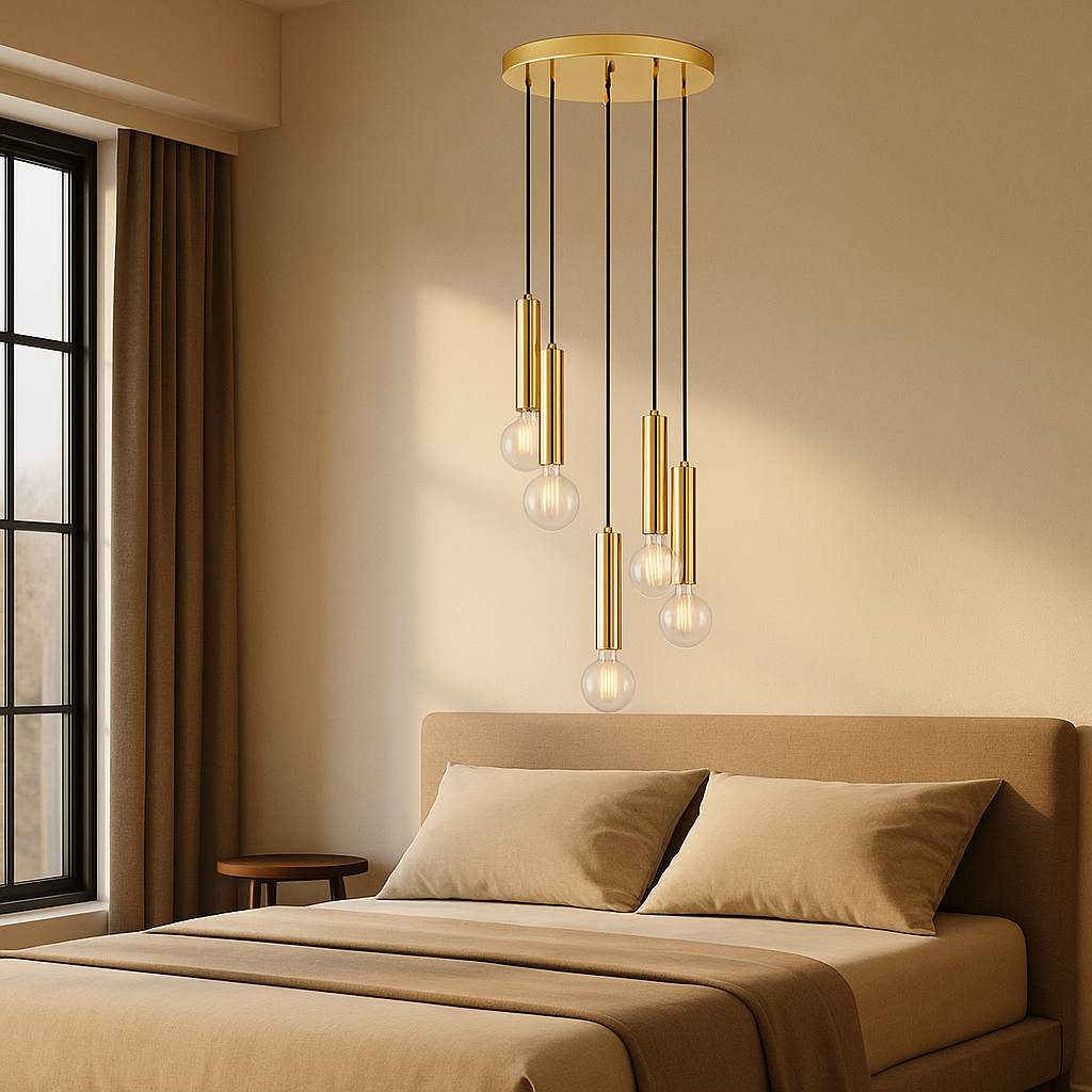 Lustra Suspendata 5 GOLDEN DROP