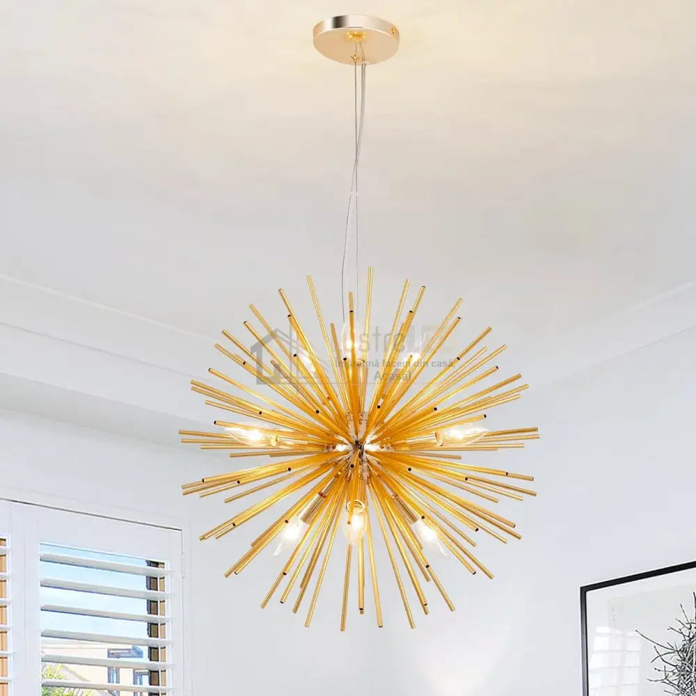 Lustra Suspendata Golden Sun Chandeliers