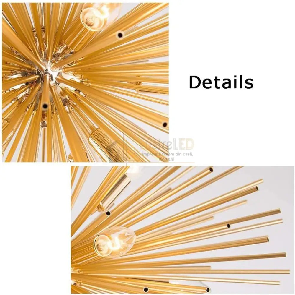 Lustra Suspendata Golden Sun Chandeliers