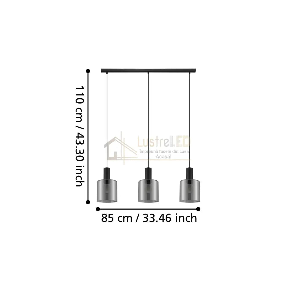 Lustra Suspendata GOROSIBA Black Eglo Chandeliers