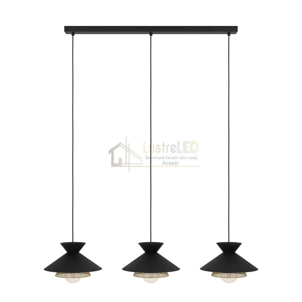 Lustra Suspendata GRIZEDALE Black 110CM NEAGRA / VINTAGE SI RETRO DESIGN / 110CM Chandeliers