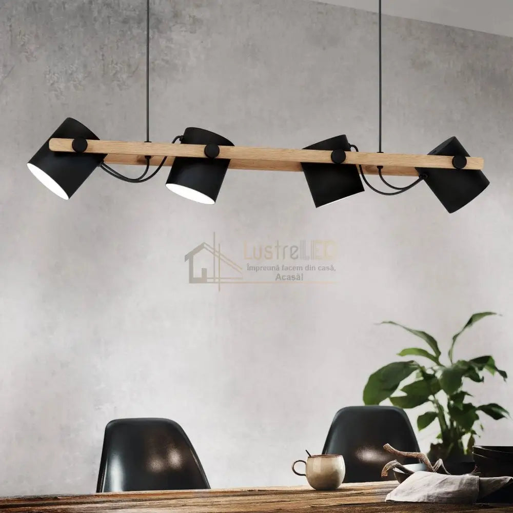 Lustra Suspendata HORNWOOD 110CM NEAGRA / SUSPENDATE / 110CM Chandeliers
