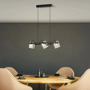 Lustra Suspendata HORNWOOD 3xE27 Black 78CM Chandeliers