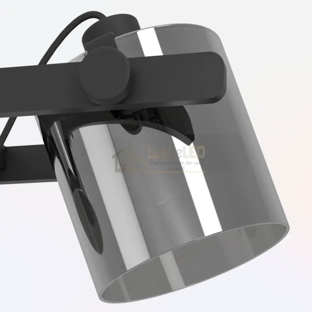 Lustra Suspendata HORNWOOD 3xE27 Black 78CM Chandeliers