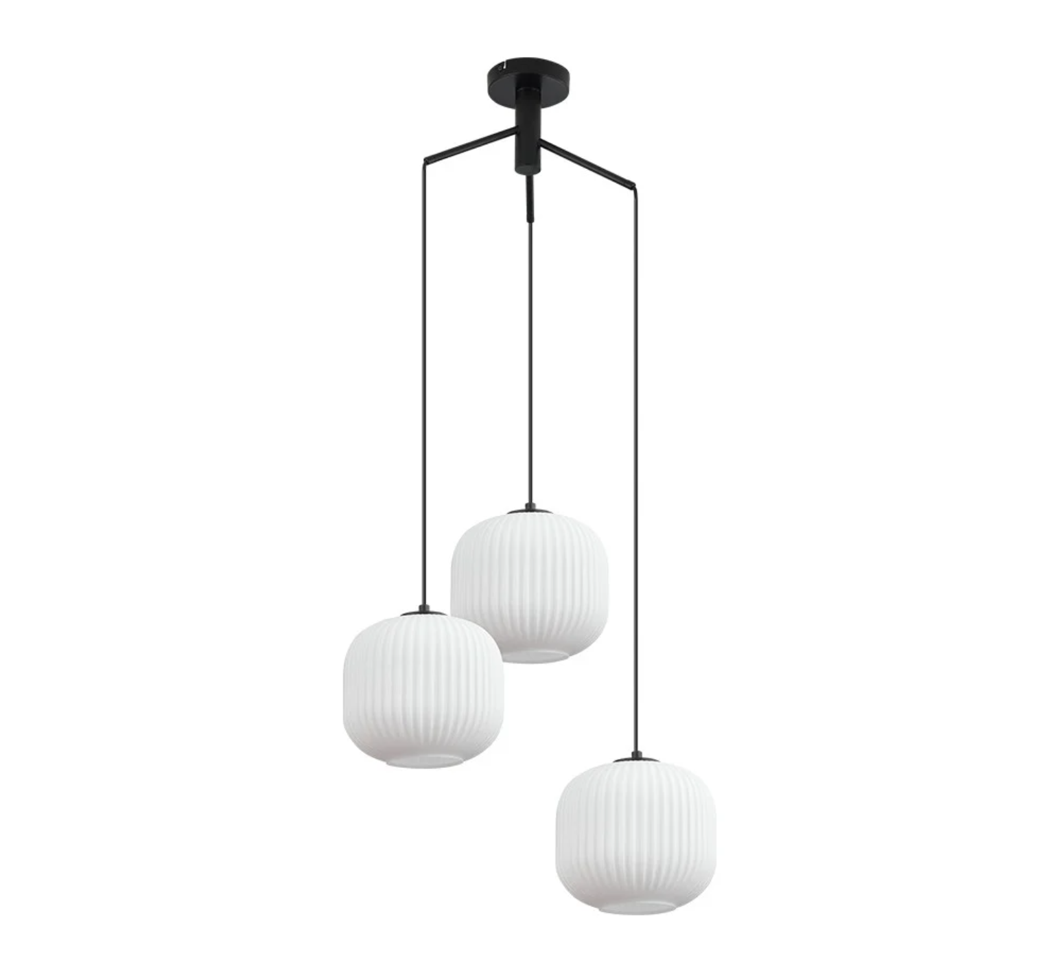 Lustra Suspendata INFESTO GLASS Vintage Suport Rotund 3xE27