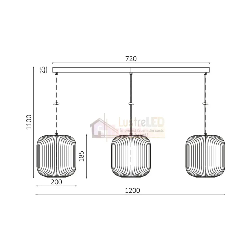 Lustra Suspendata Infesto Glass Vintage Liniar 120Cm Lighting Fixtures