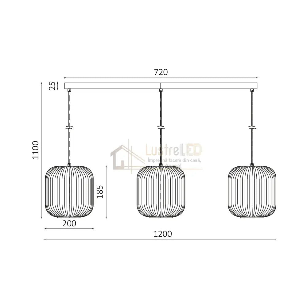 Lustra Suspendata Infesto Glass Vintage Liniar 120Cm Lighting Fixtures
