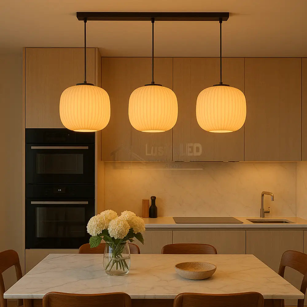 Lustra Suspendata INFESTO GLASS Vintage Liniar 120CM NEAGRA / VINTAGE SI RETRO DESIGN Lighting Fixtures