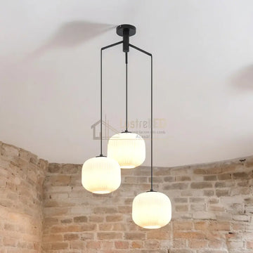 Lustra Suspendata INFESTO GLASS Vintage Suport Rotund 3xE27