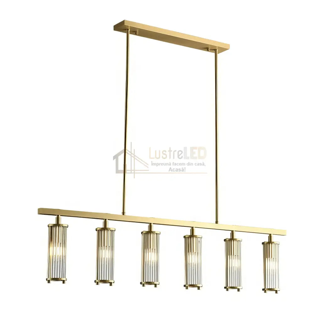 Lustra Suspendata LEXA 6xE14 Gold Chandeliers