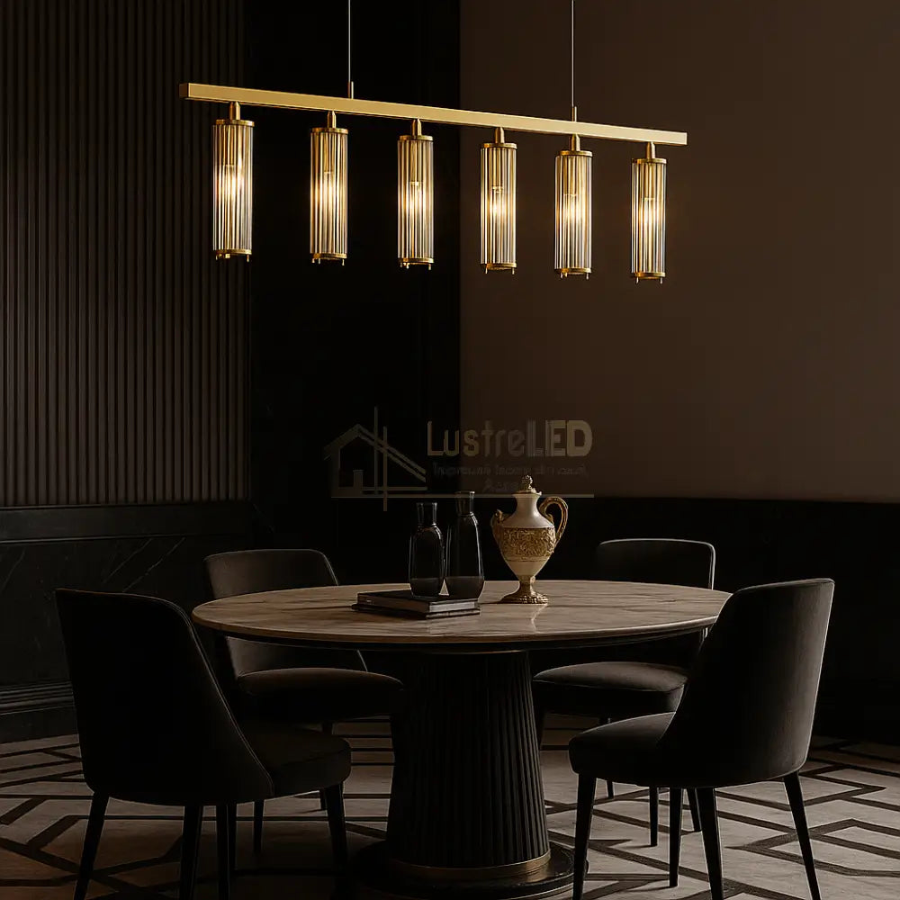 Lustra Suspendata LEXA 6xE14 Gold Chandeliers