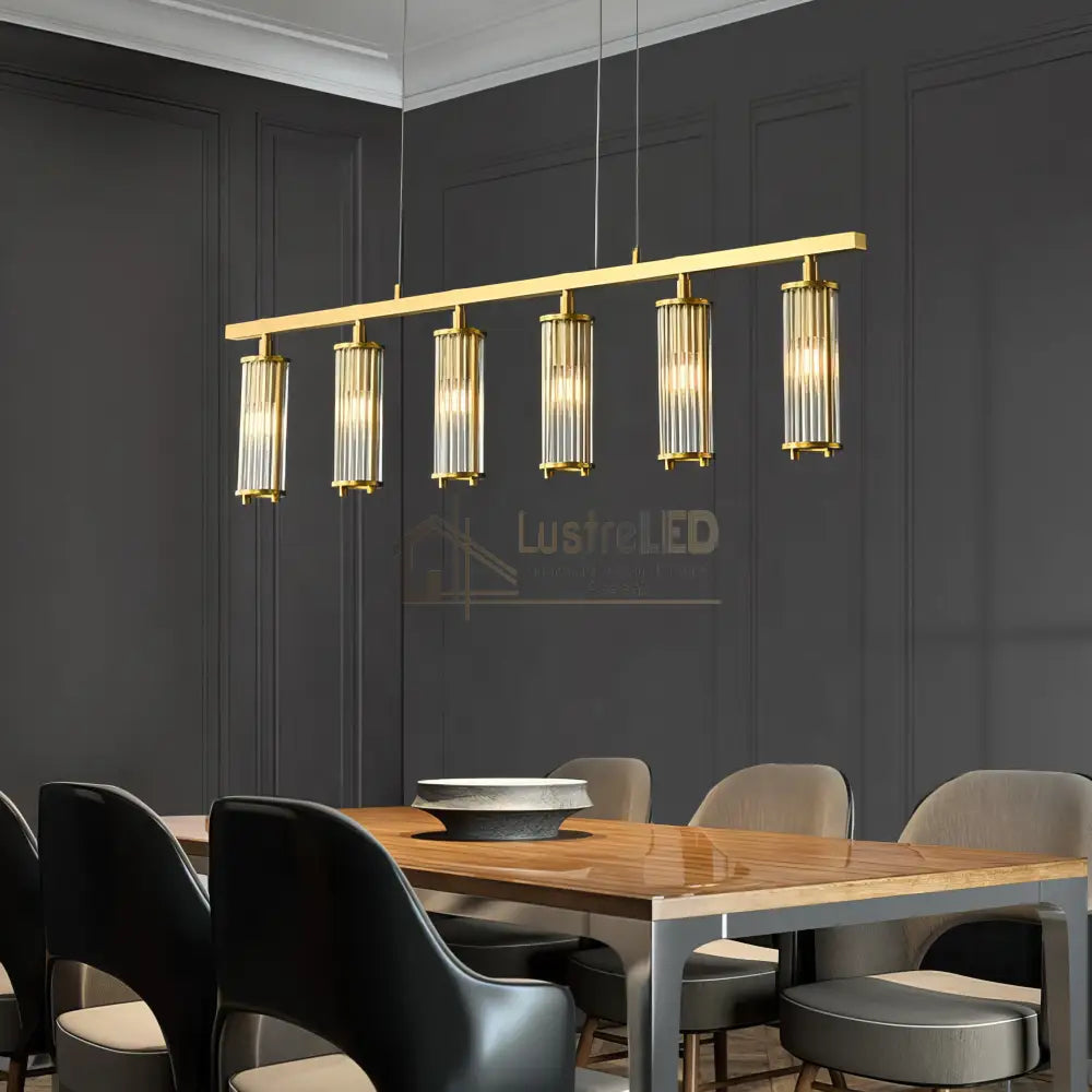 Lustra Suspendata LEXA 6xE14 Gold Chandeliers