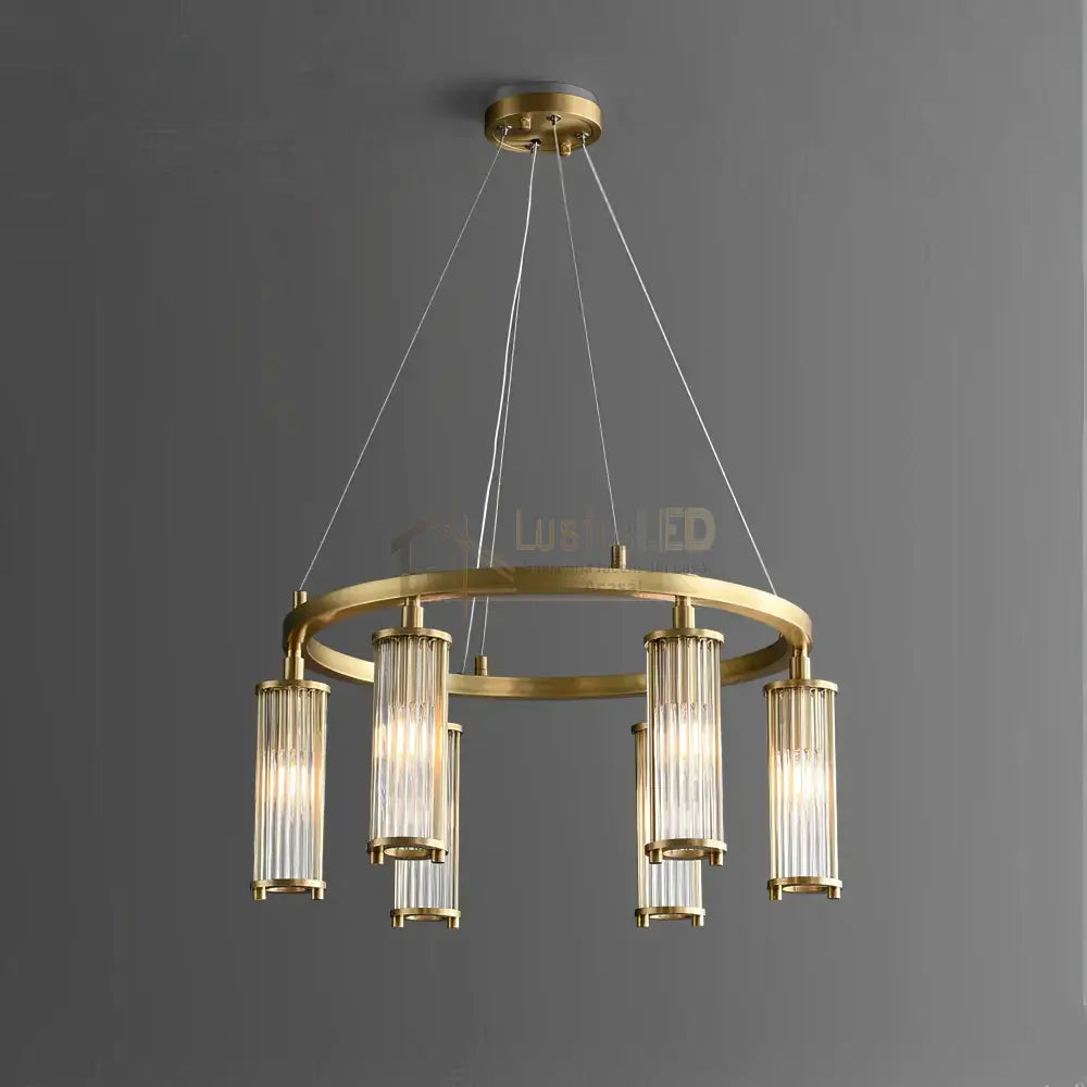 Lustra Suspendata LEXA ROUND 6xE14 Gold Chandeliers