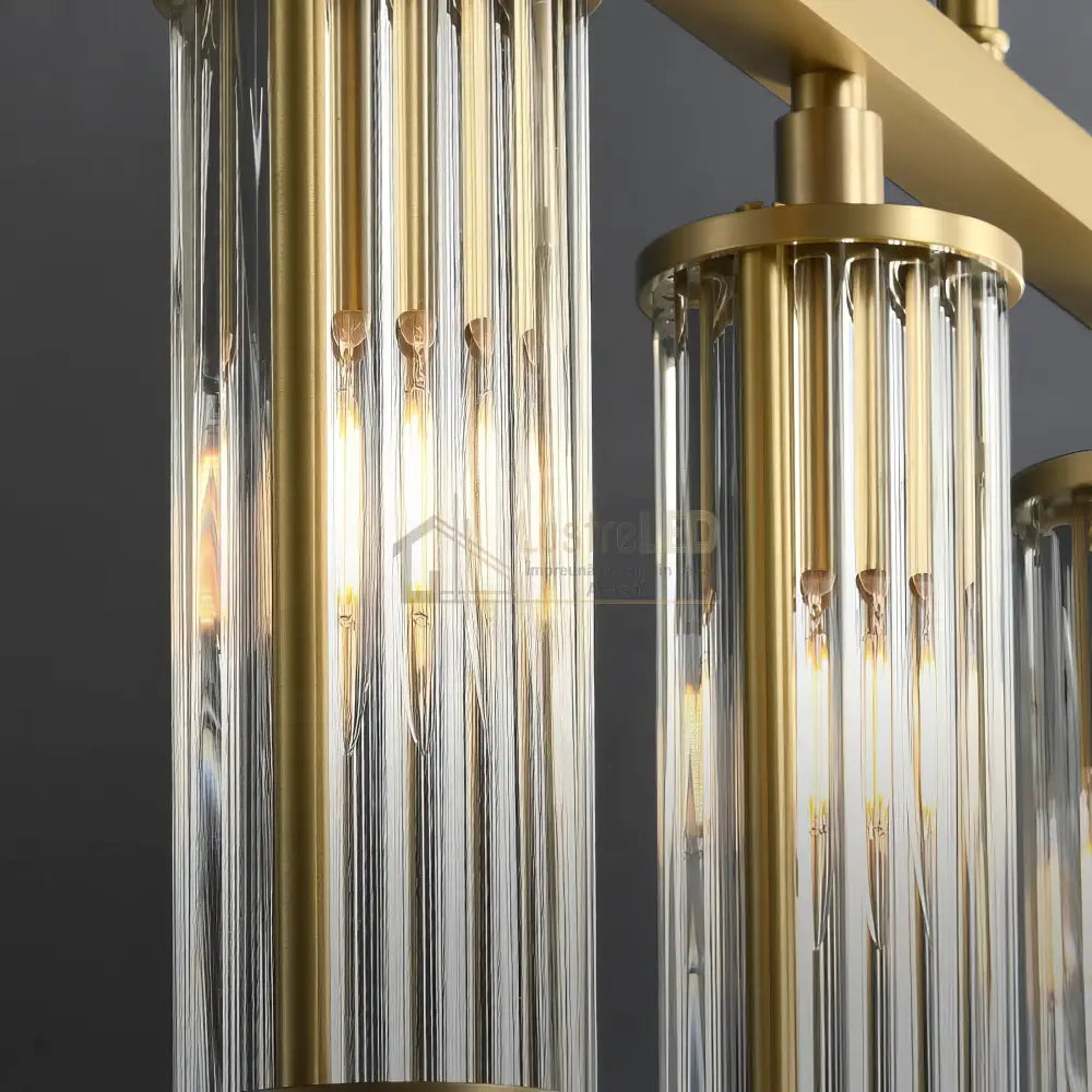 Lustra Suspendata LEXA ROUND 6xE14 Gold Chandeliers