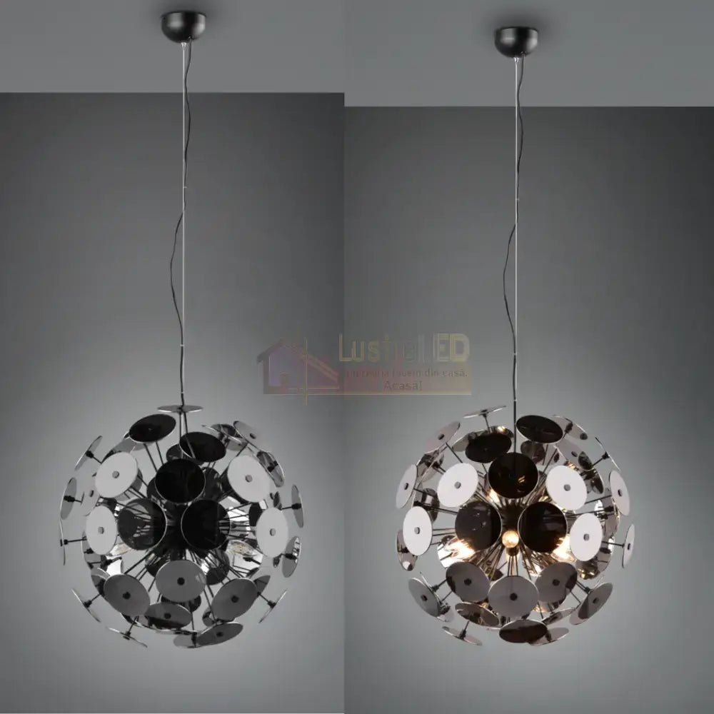 Lustra Disco 6xE14 Suspendata CHROME / SUSPENDATE Lighting Fixtures