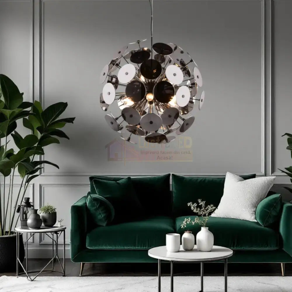 Lustra Disco 6xE14 Suspendata CHROME / SUSPENDATE Lighting Fixtures