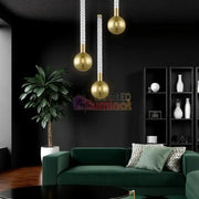 Lustra LED Suspendata 3xG9 Gold VintaLux lustreled.ro